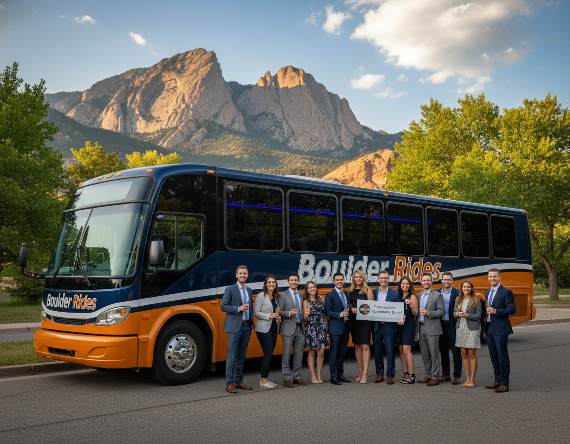 Castle Pines party bus and bus charter